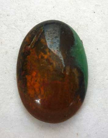 Chrysocolla cabochon from Indonesia