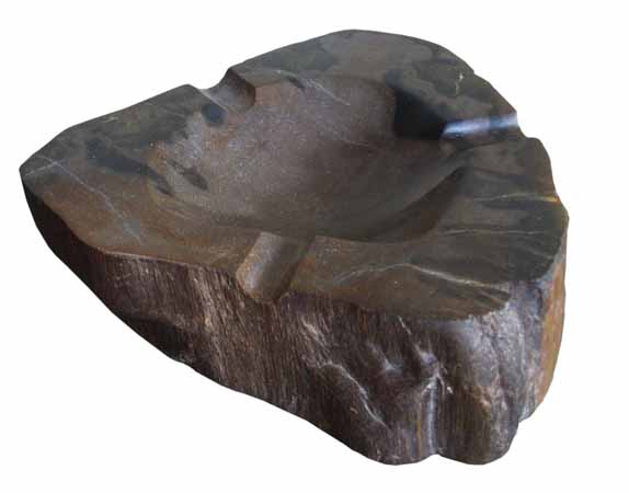 Wood Fossil Ashtray Indonesia